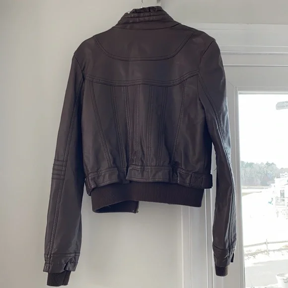 DONATED-Faux Leather Jacket - Picture 7 of 9